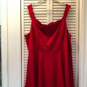 Mod Cloth Classy Fit/Flare Red Dress